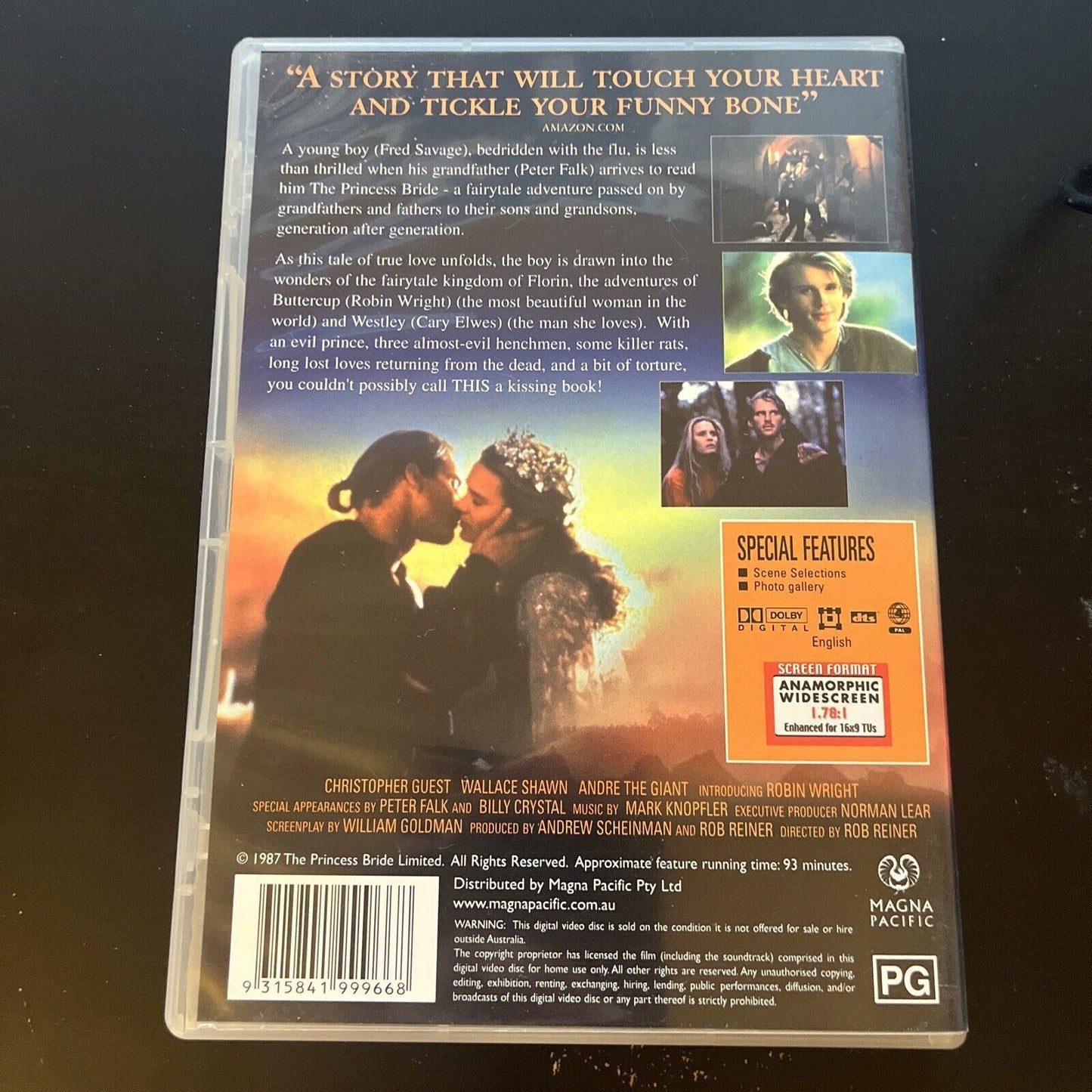The Princess Bride (DVD, 1987) Cary Elwes, Peter Cook, Peter Falk, Region 4