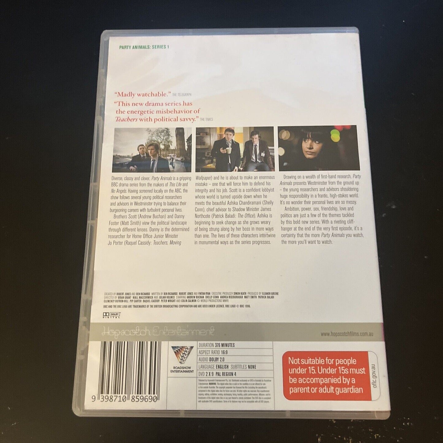 Party Animals (DVD, 2008, 2-Disc) Andrew Buchan, Matt Smith, Region 4