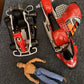 Action Man: Racing Car C-022E 30cm, Motor Bike 44cm 2000 C-078A ,11" figure 1993