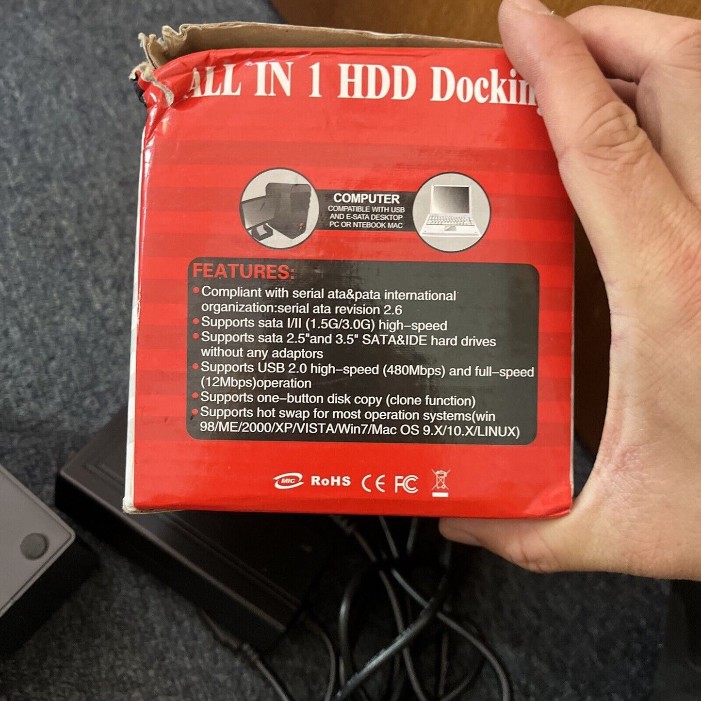 IDE and SATA Dual-disk Multi-function Hard Disk Dock Cards Reader Device