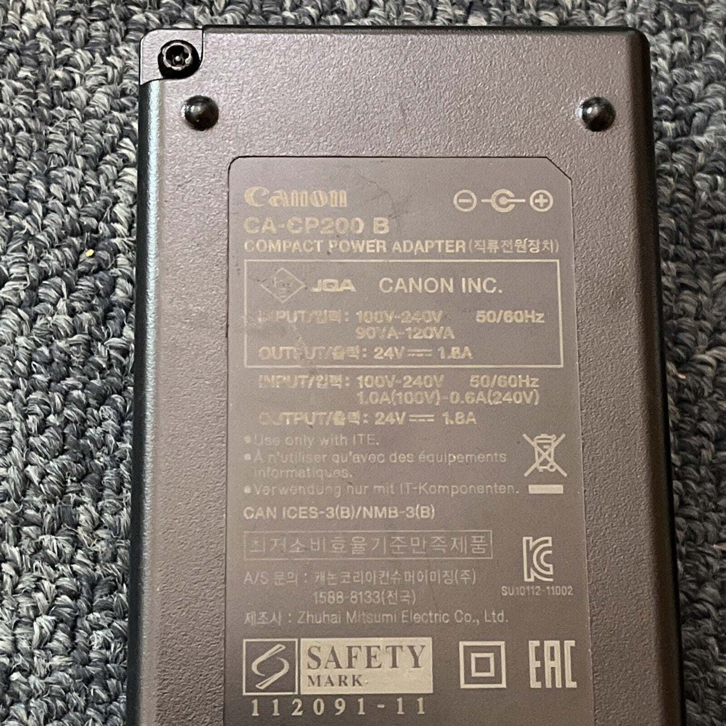 Genuine Canon CA-CP200B Compact Power Adapter 24V 1.8A