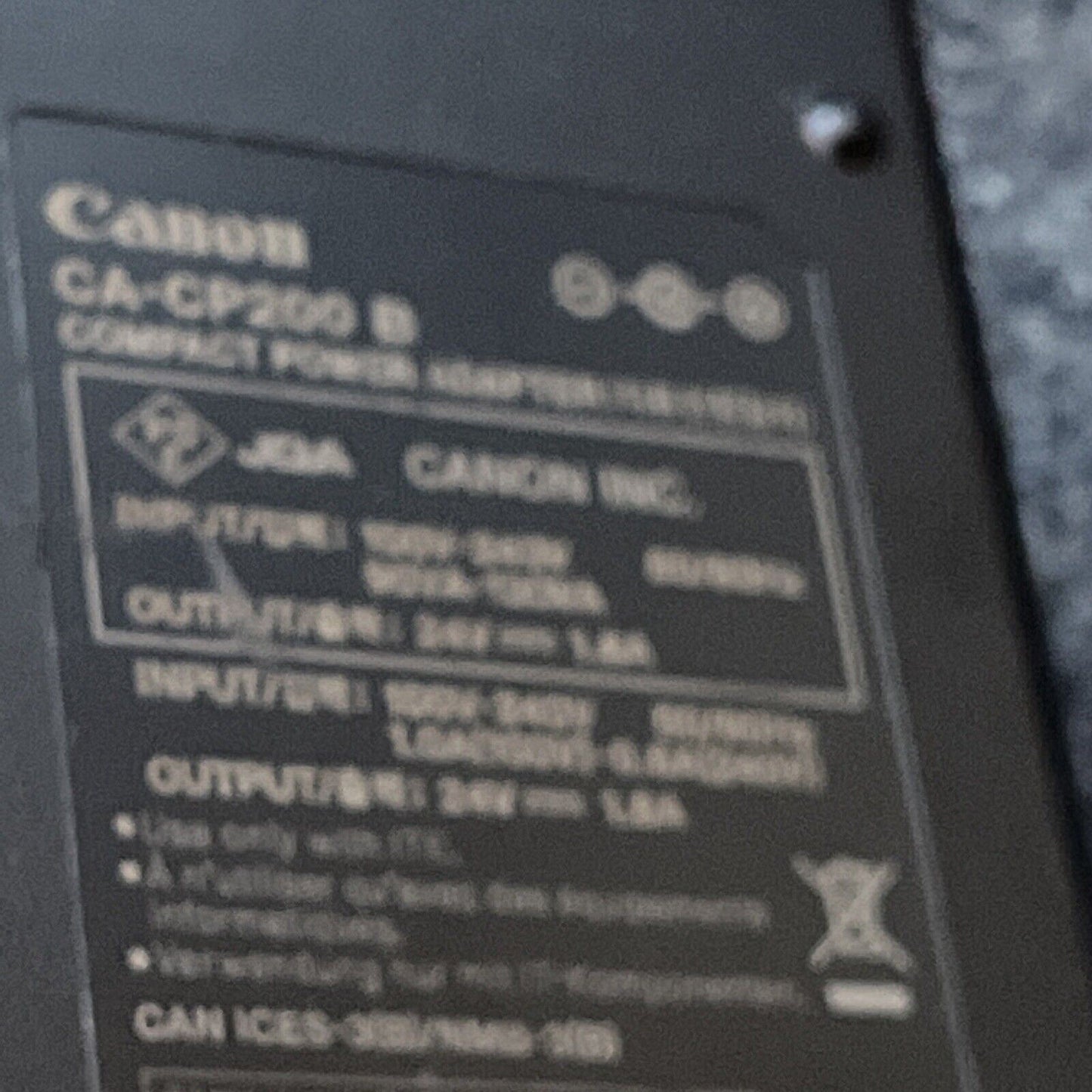 Genuine Canon CA-CP200B Compact Power Adapter 24V 1.8A