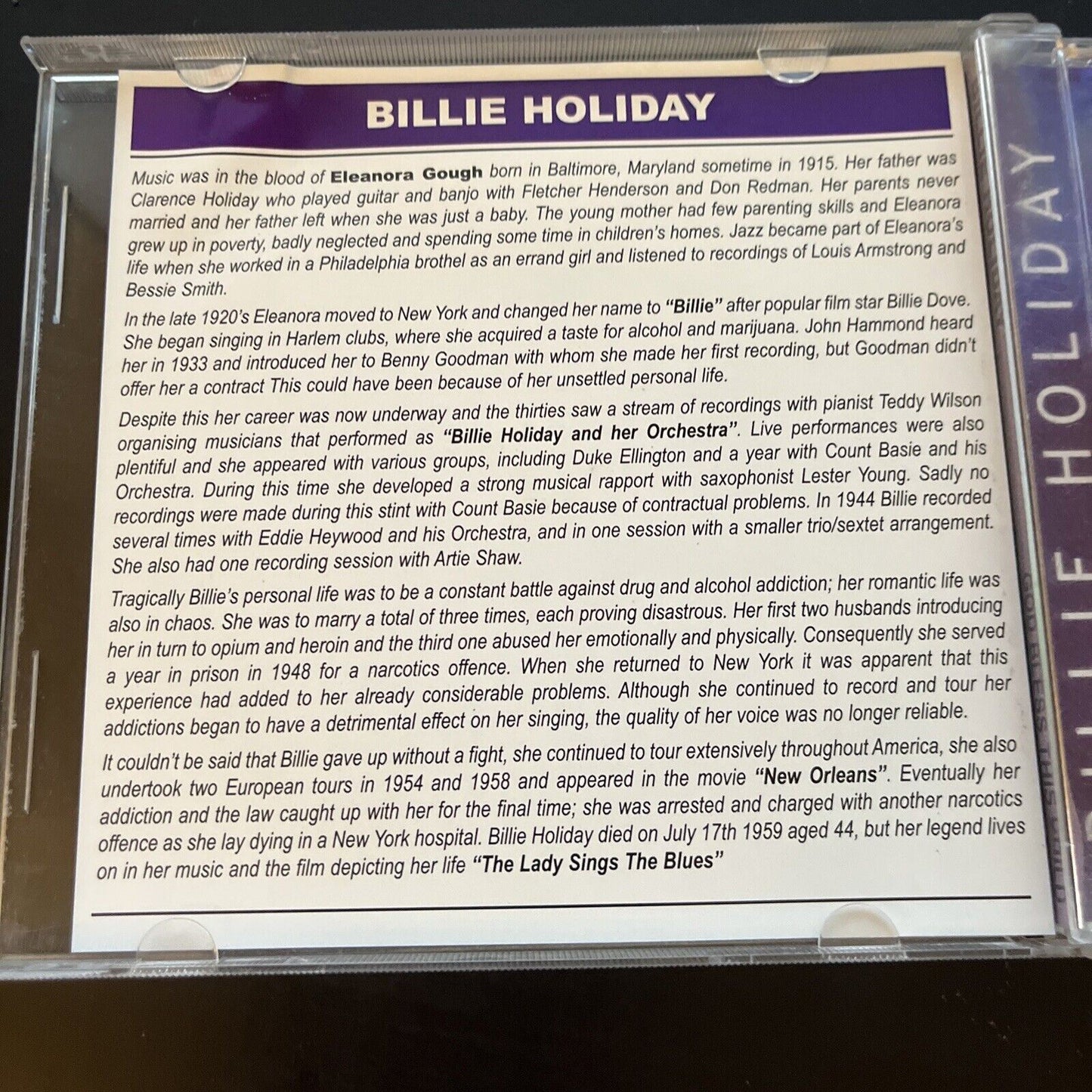 Billie Holiday by Billie Holiday (CD)