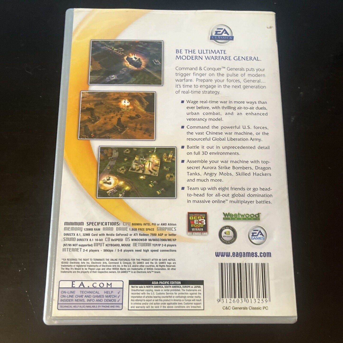 Command & Conquer Generals PC CDROM Game 2002 Vintage EA Westwood