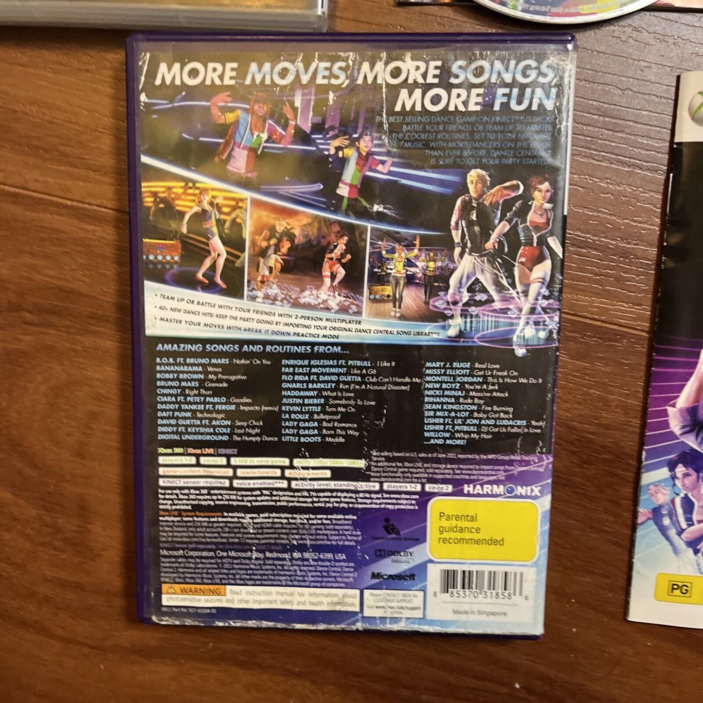 Just Dance 2014 & 3 / Dance Central 2 Microsoft Xbox 360 Kinect With Manual PAL