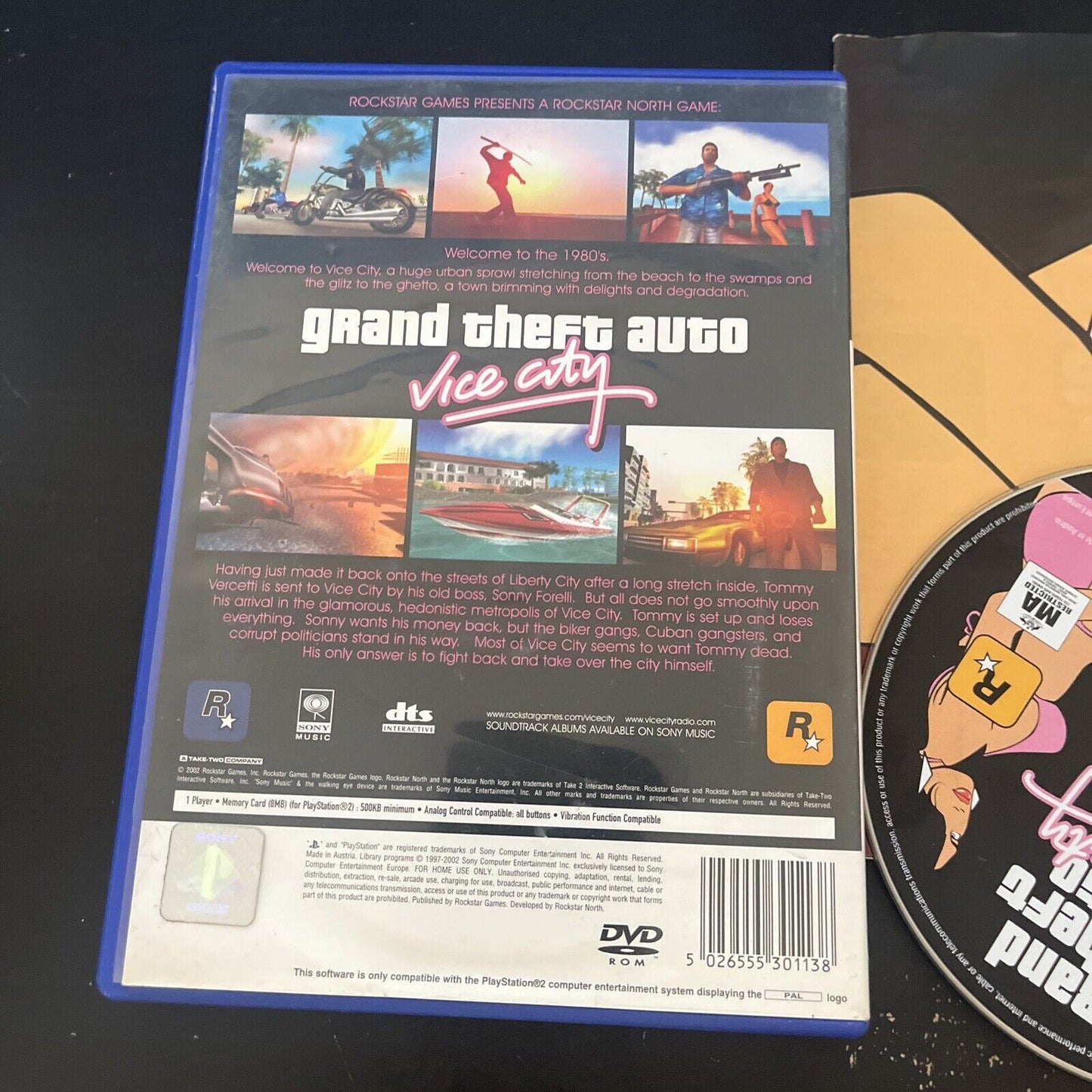 Grand Theft Auto: Vice City for Sony PlayStation 2 PS2 PAL