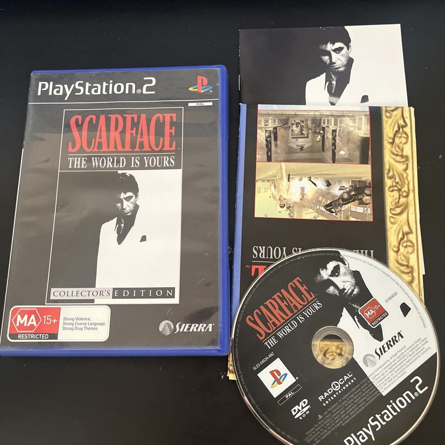 Scarface The World Is Yours Collector Edition Playstation 2 PS2 Manual + Map PAL