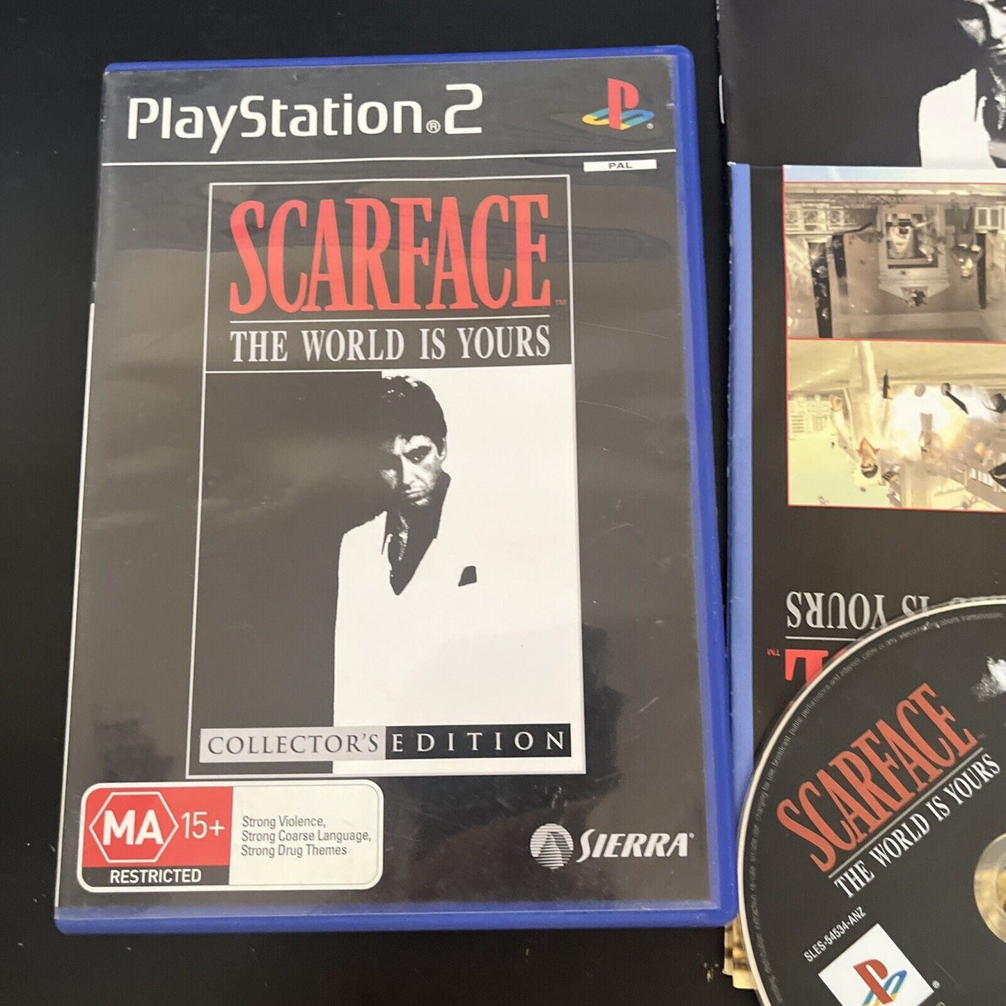 Scarface The World Is Yours Collector Edition Playstation 2 PS2 Manual + Map PAL