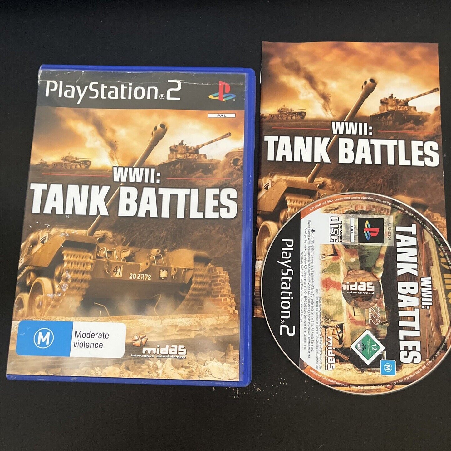 WWII Tank Battles PS2 PAL With Manual