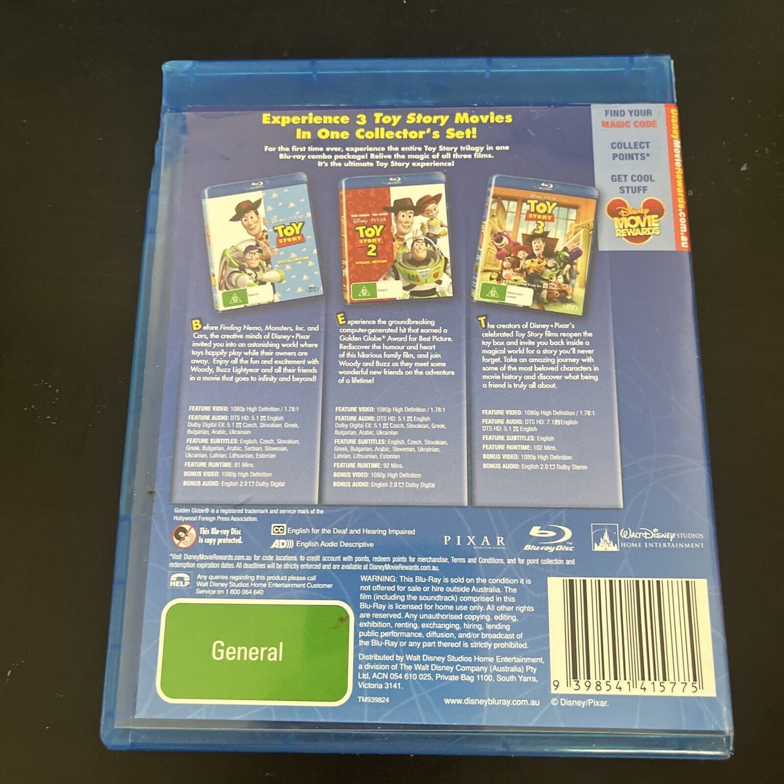 The Complete Toy Story Collection Toy Story 1 2 3 Bluray 4 Disc