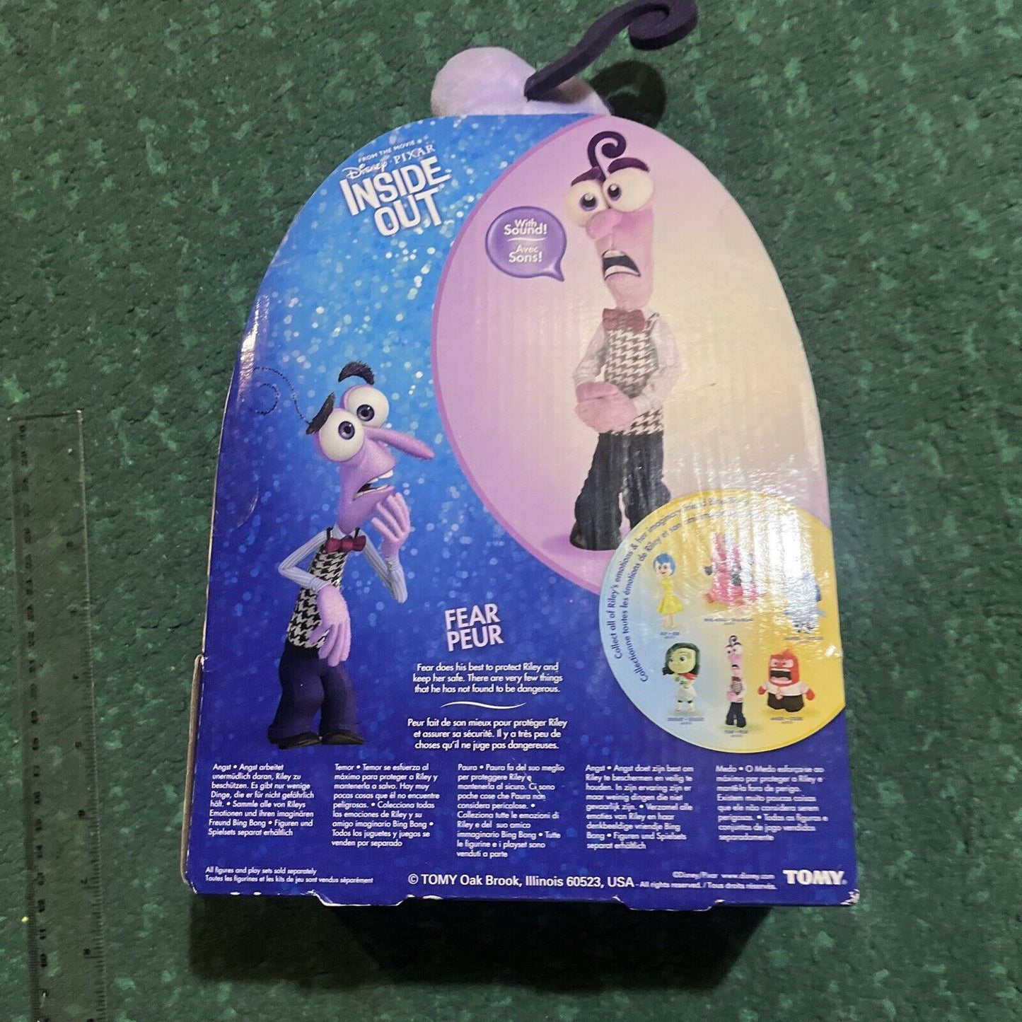 Inside Out Fear Peur Plush 11" Figure Tomy