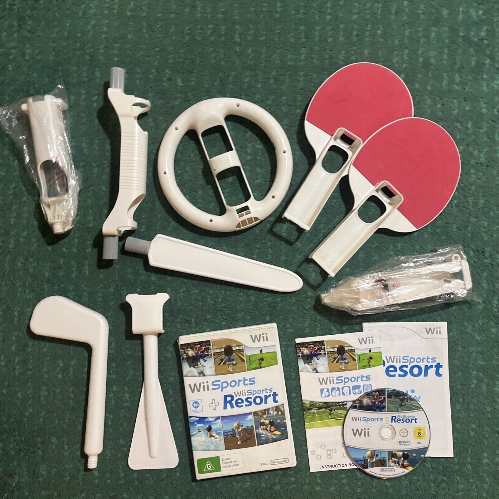 Wii Sports & Wii Sports Resort with Accessories Nintendo Wii PAL with ...