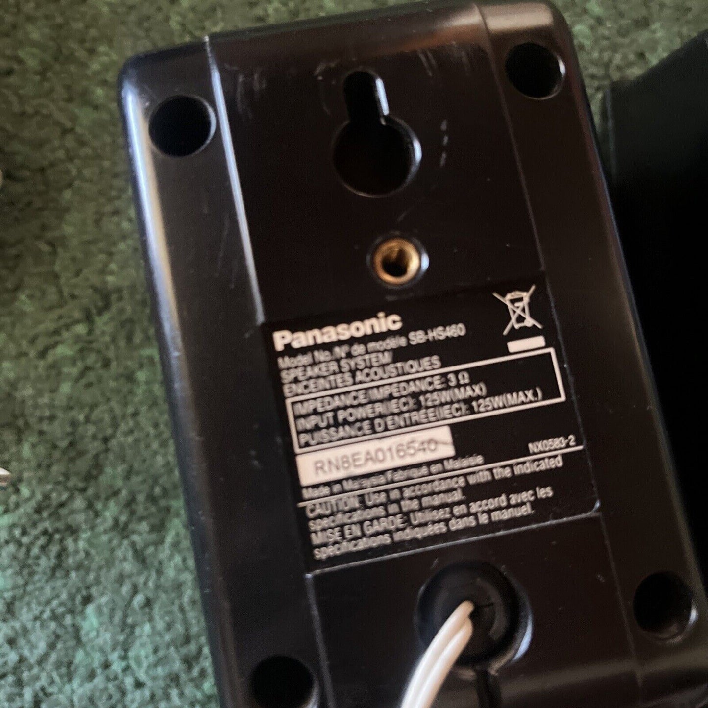 5x Panasonic Speakers (1x SB-HC460 2x SB-HF460 2x SB-HS460)