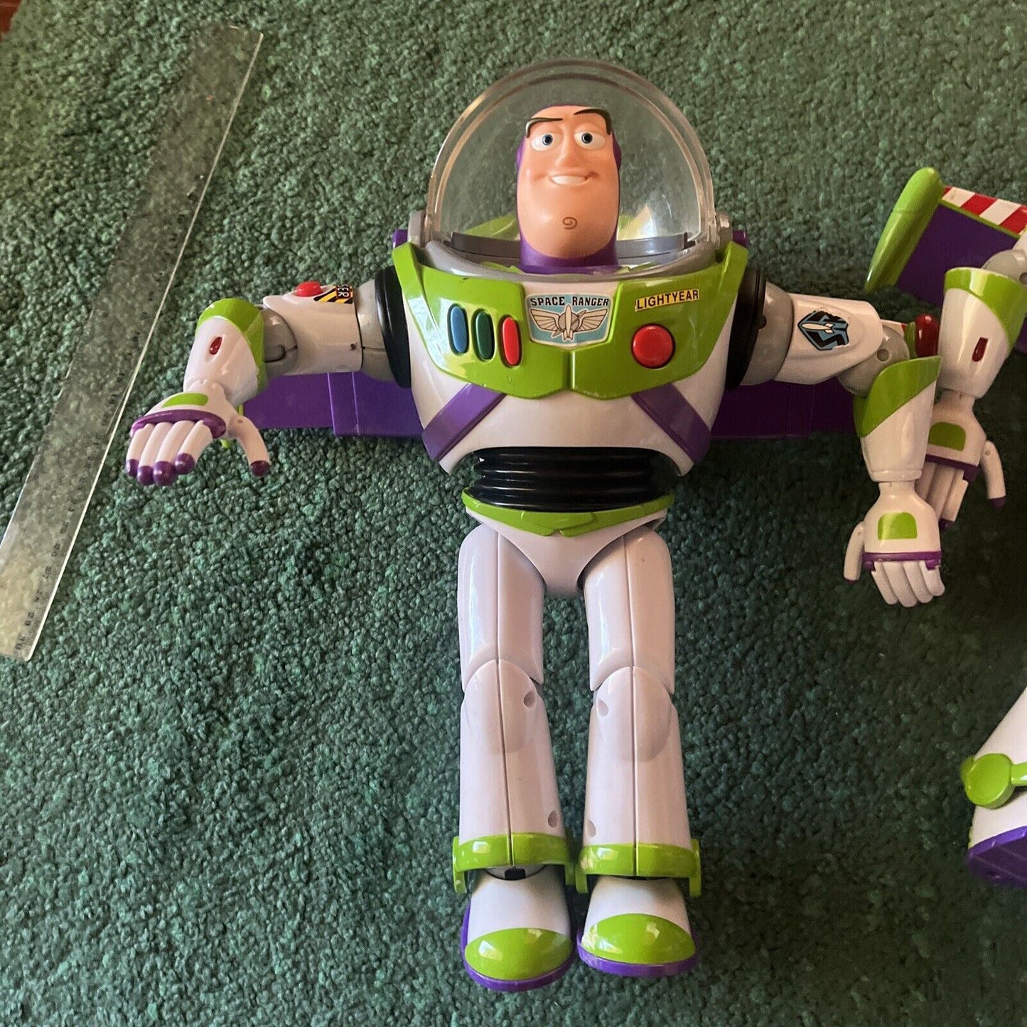 2x Buzz Lightyear Disney Pixar Toy Story Retractable Wings 12"