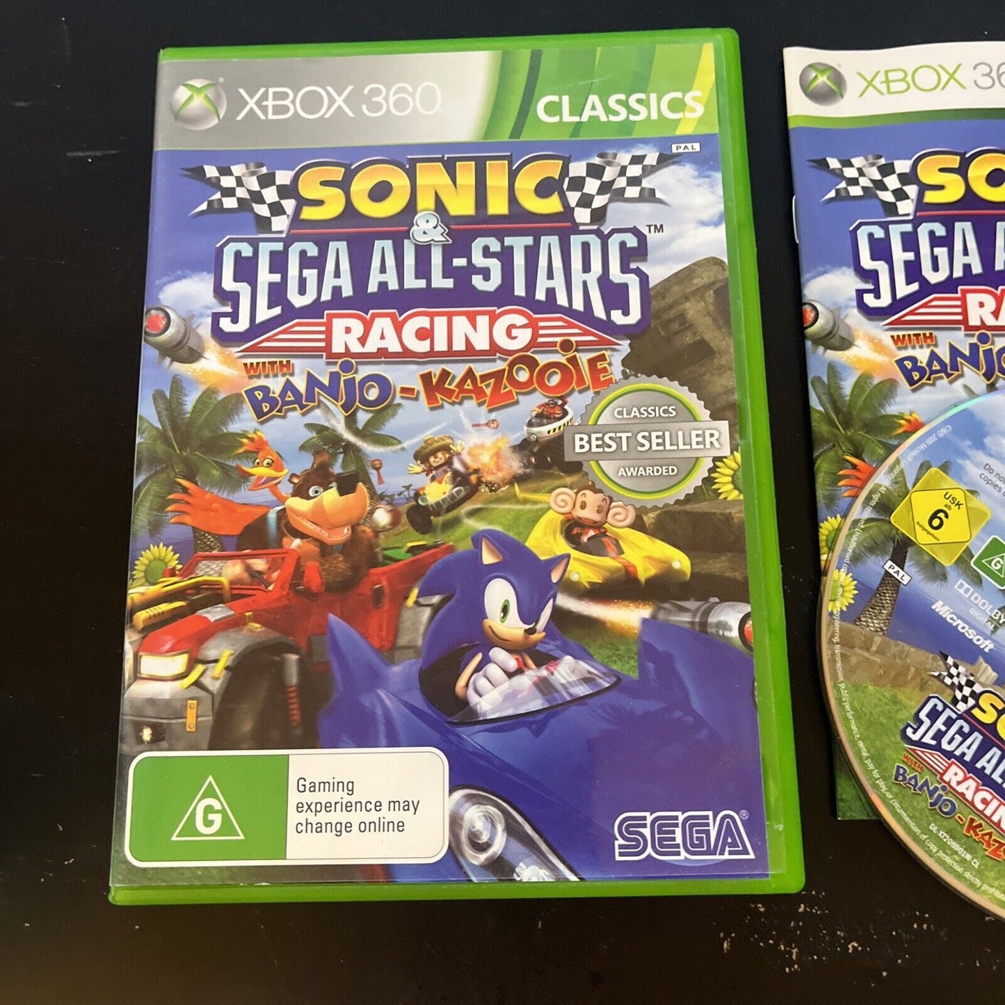 Sonic and Sega All Stars Racing With Banjo Kazooie Xbox 360 With Manual PAL