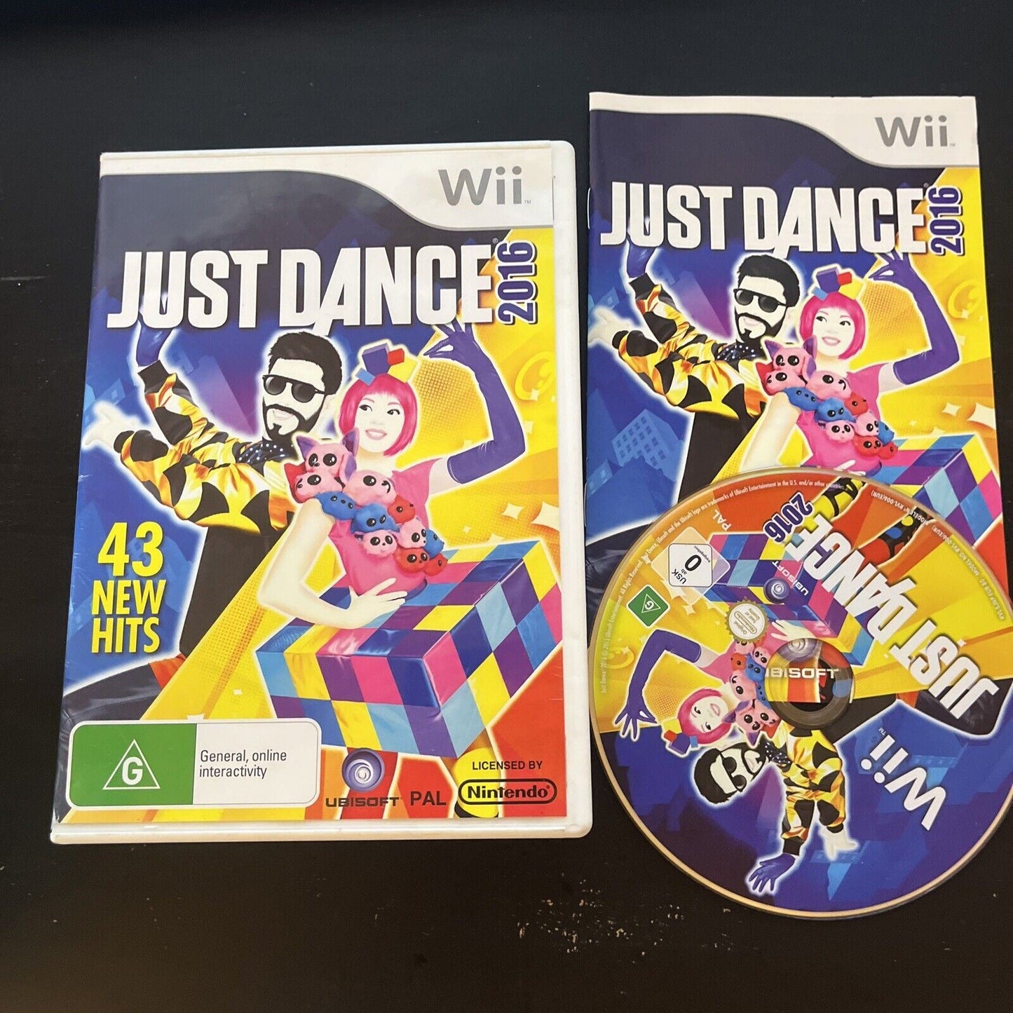 Just Dance 2016 Nintendo Wii Wii-U Complete Manual PAL Music Hits