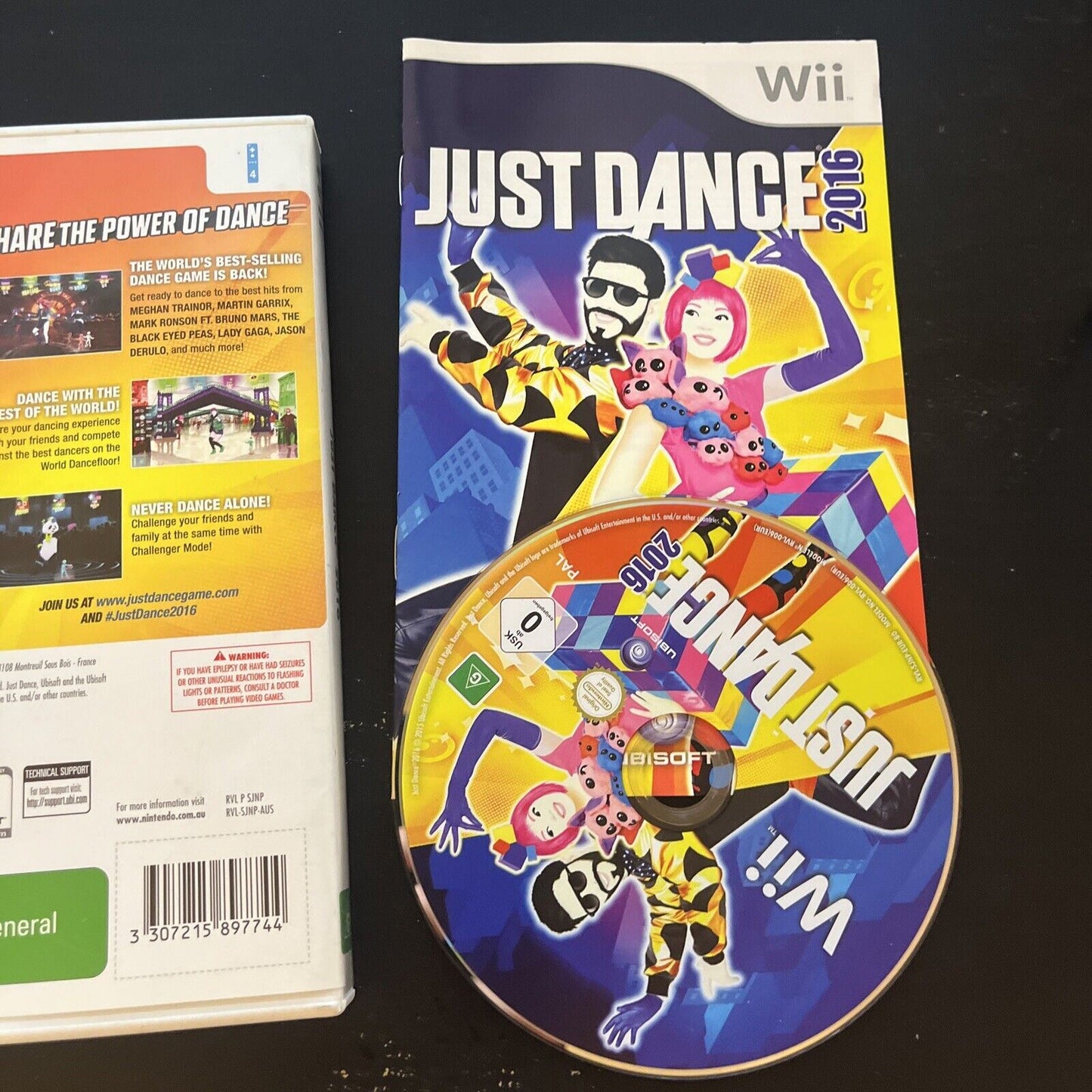 Just Dance 2016 Nintendo Wii Wii-U Complete Manual PAL Music Hits