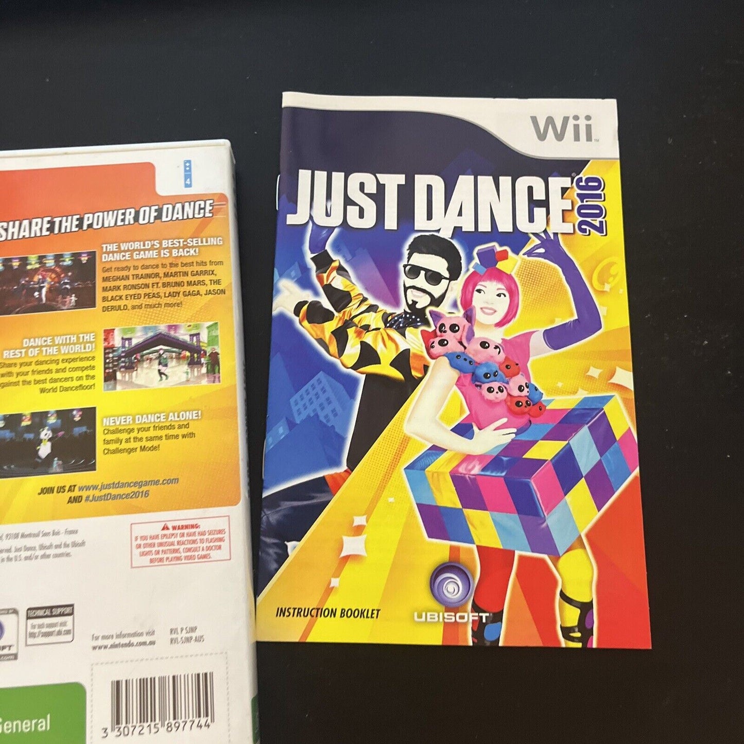 Just Dance 2016 Nintendo Wii Wii-U Complete Manual PAL Music Hits