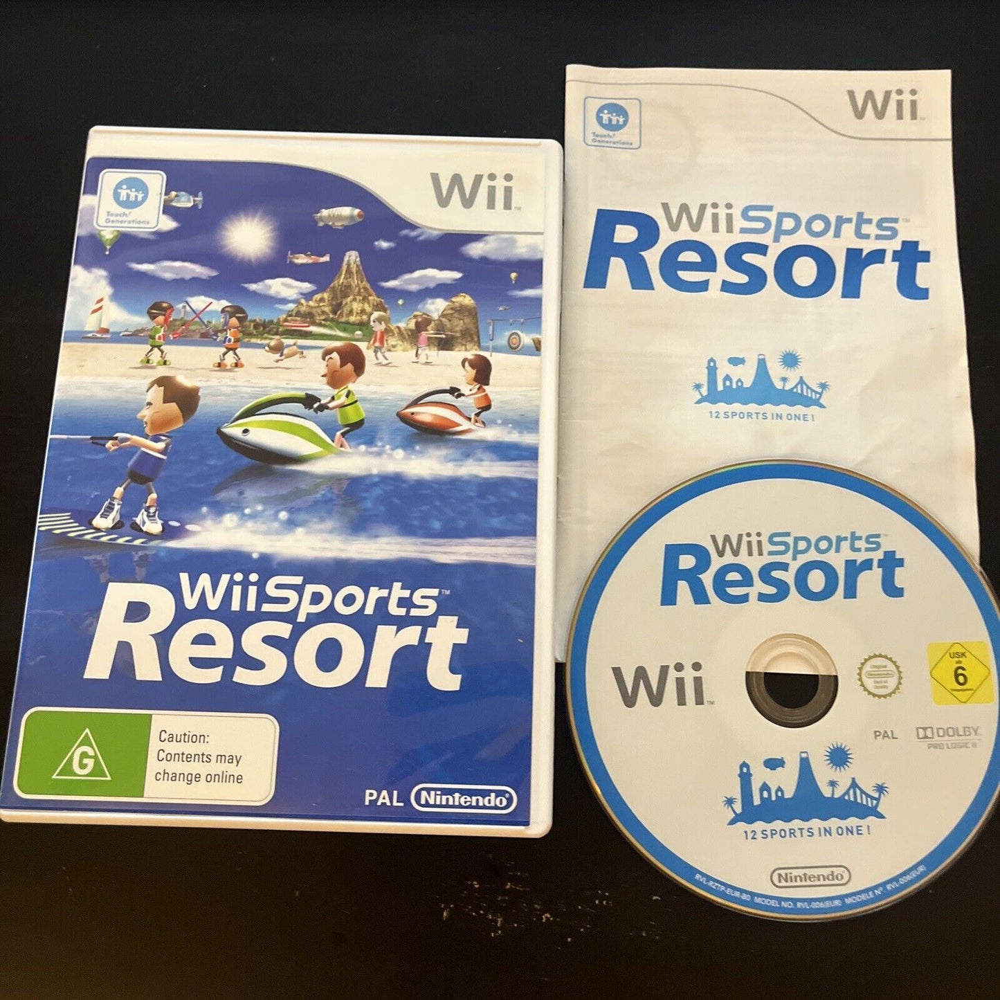 Wii Sports Resort - Nintendo Wii Game - Complete with Manual PAL