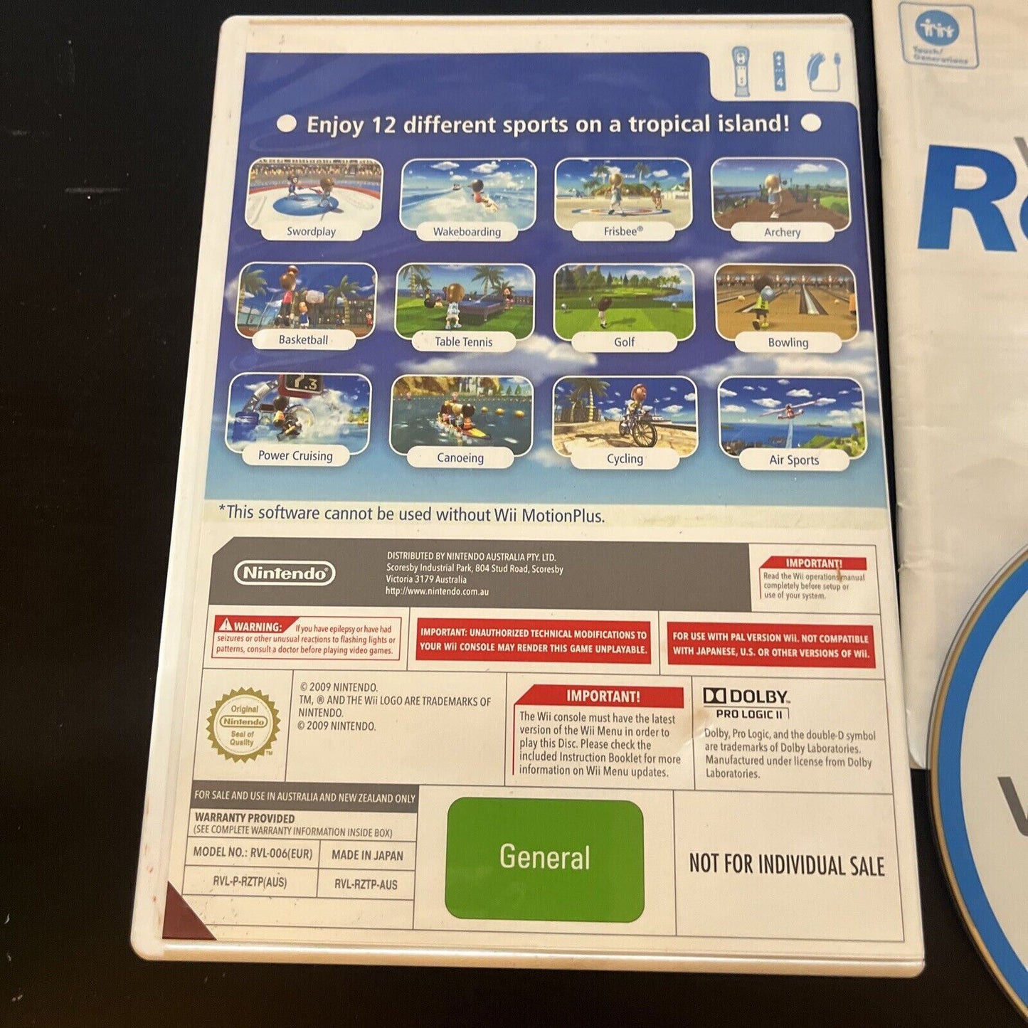 Wii Sports Resort - Nintendo Wii Game - Complete with Manual PAL