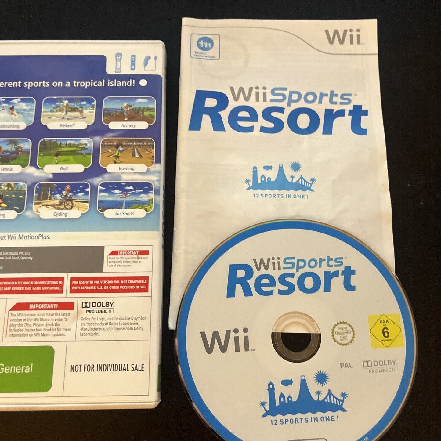 Wii Sports Resort - Nintendo Wii Game - Complete with Manual PAL