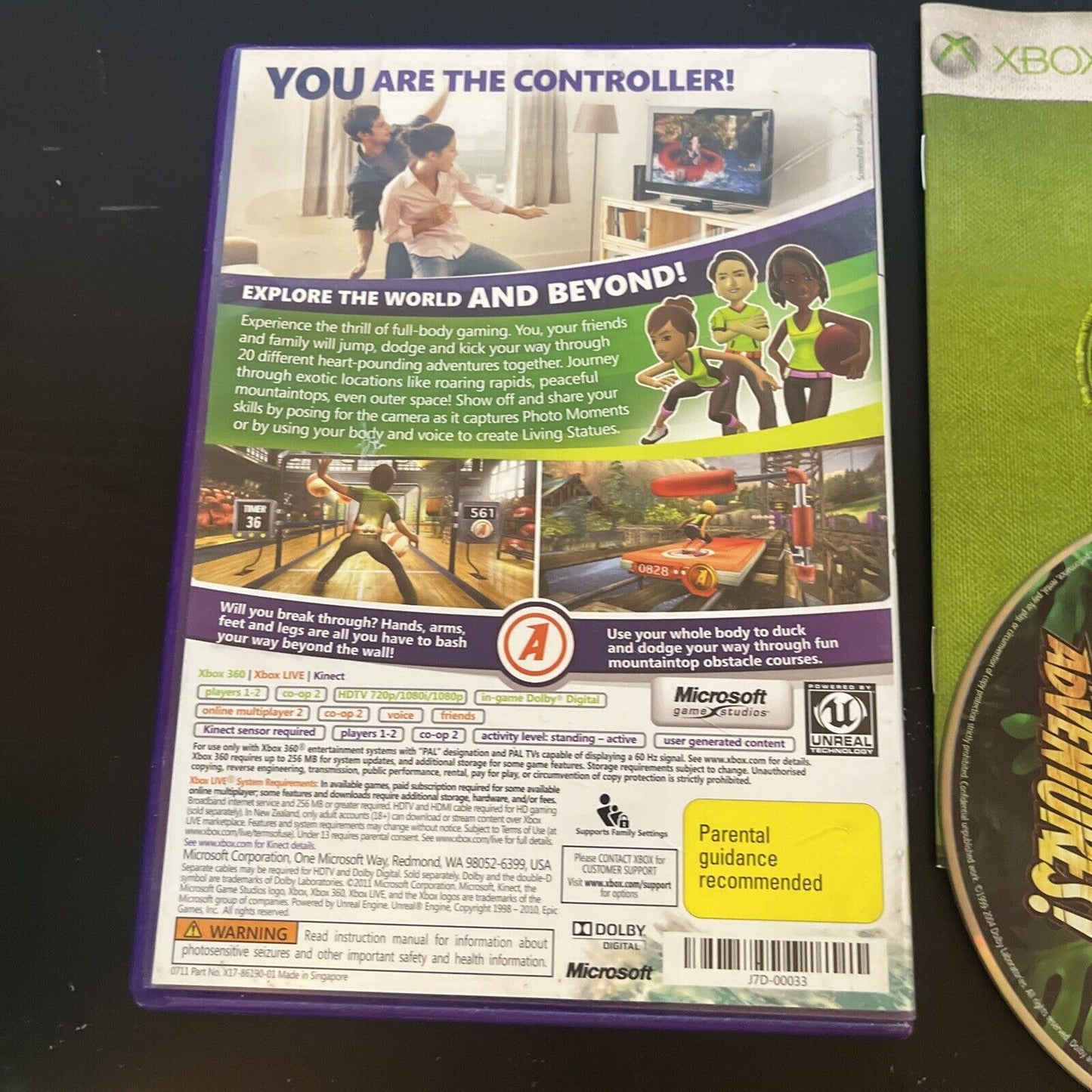Kinect Adventures Xbox 360 with Manual PAL