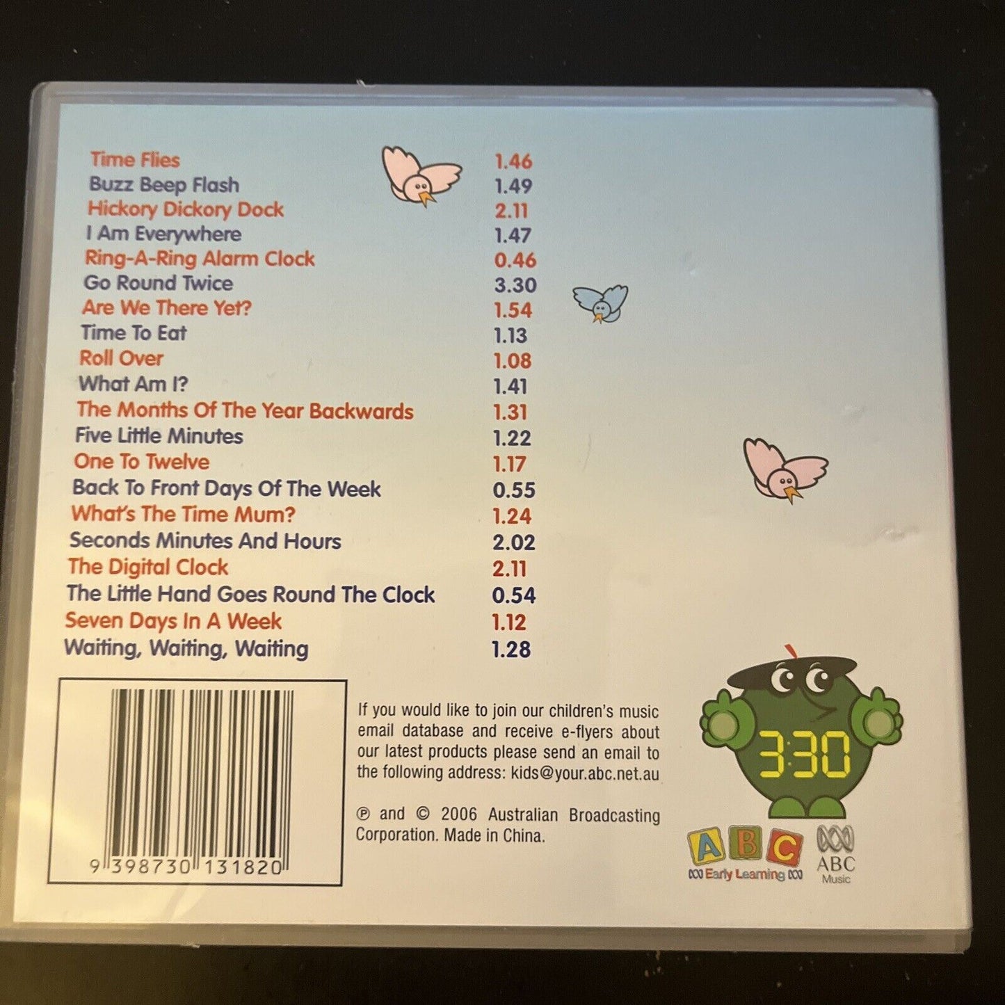 ABC For Kids - Hickory Dickory Dock Songs For Telling The Time (CD, 2006)