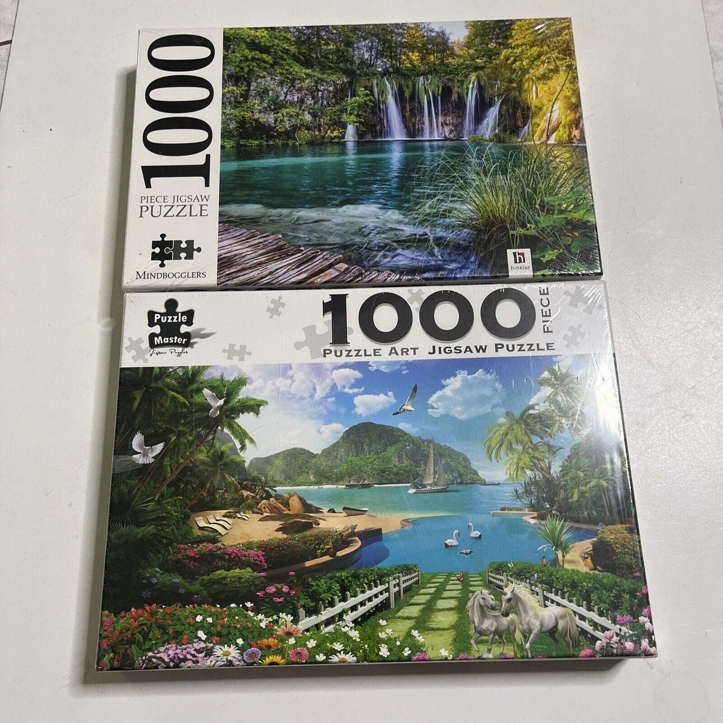 *New Sealed* Plitvice Lakes, Croatia & Tropical Hideaway 1000pcs Puzzle Jigsaw