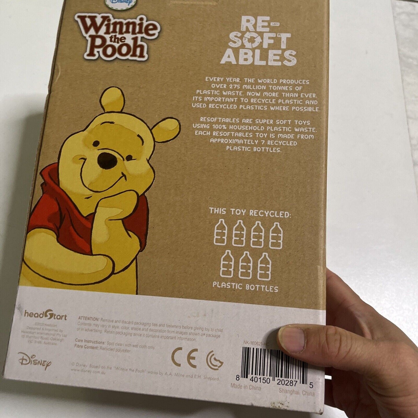 *New* Disney Winnie the Pooh Resoftables 10inch Plush - 100% Recycled