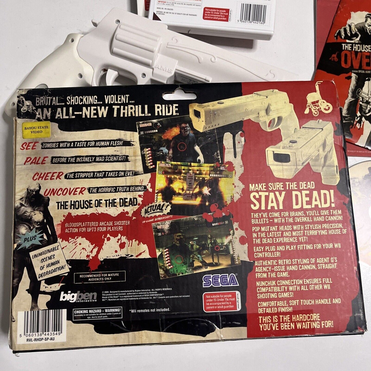 The House Of The Dead - Overkill Bang Bang Box Nintendo Wii 2x Guns PAL & Novel