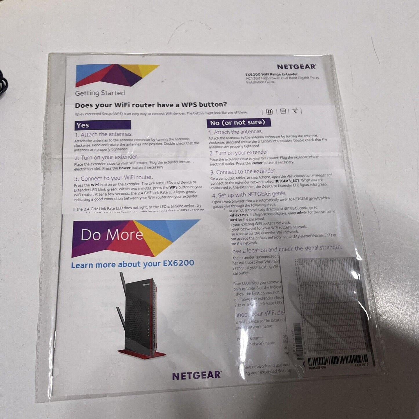 NETGEAR EX6200 AC1200 Dual Band Wifi Range Extender