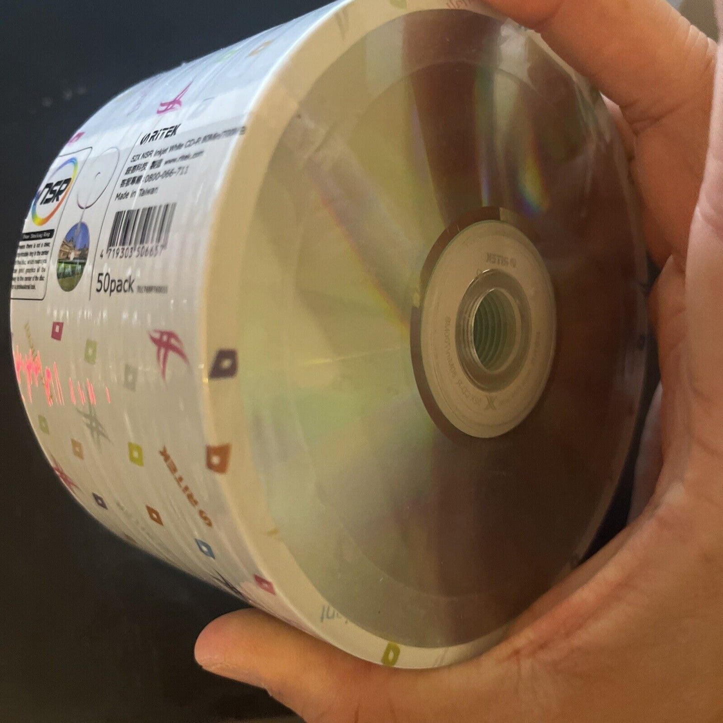 *New Sealed* Ritek CD-R 52X 80 Minute/ 700MB, White Inkjet Printable - 50 Pack