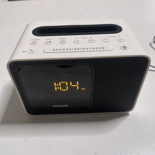 Philips AJT5300W/79 Digital Alarm Clock Bluetooth FM Radio