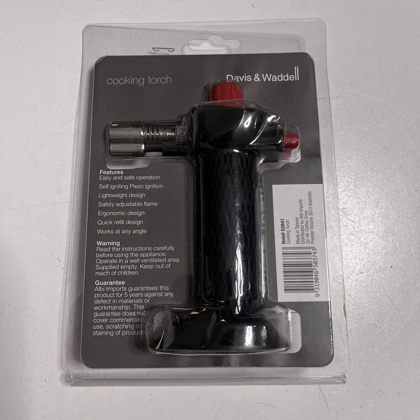 *New Sealed* Davis And Waddell Essentials Cooking Torch