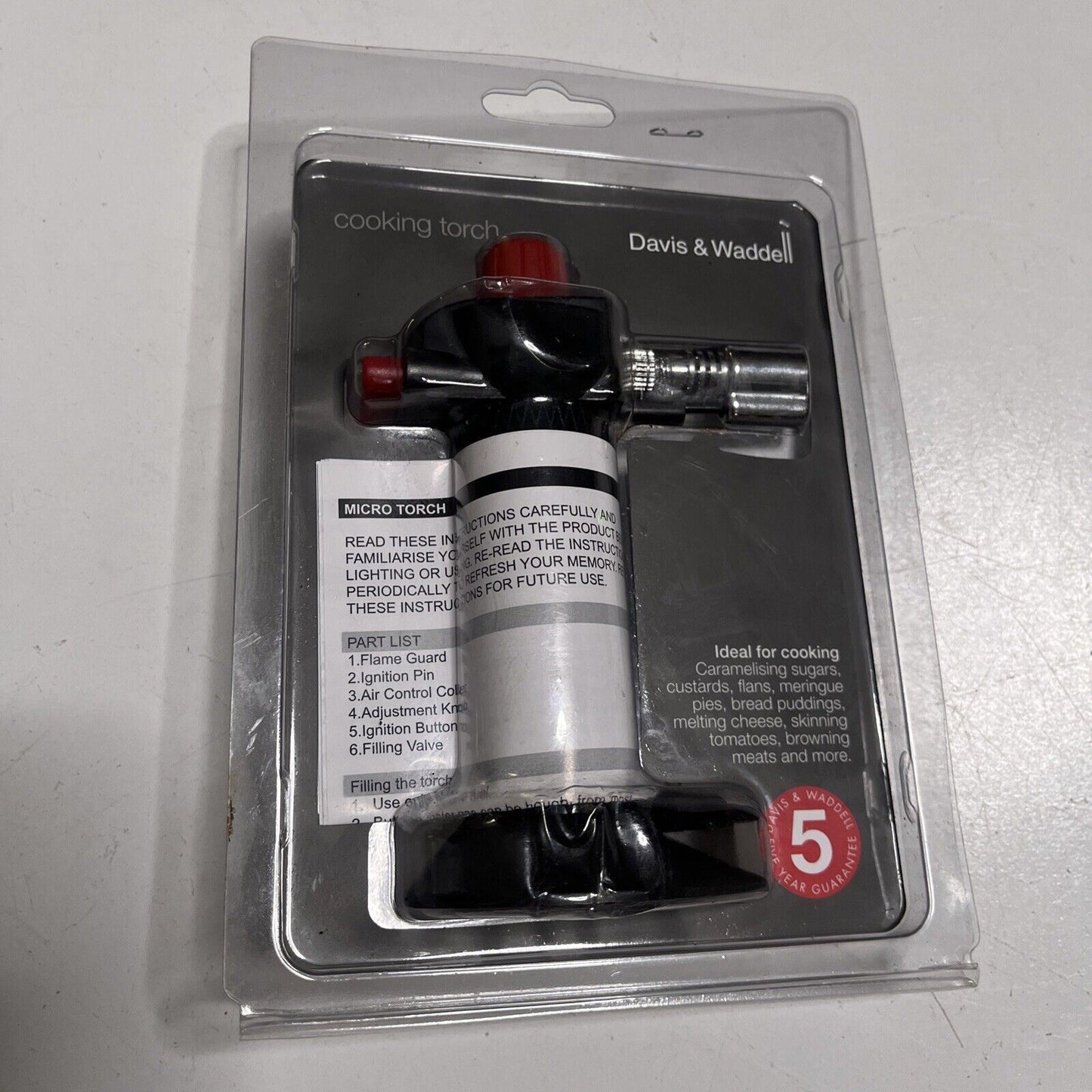 *New Sealed* Davis And Waddell Essentials Cooking Torch