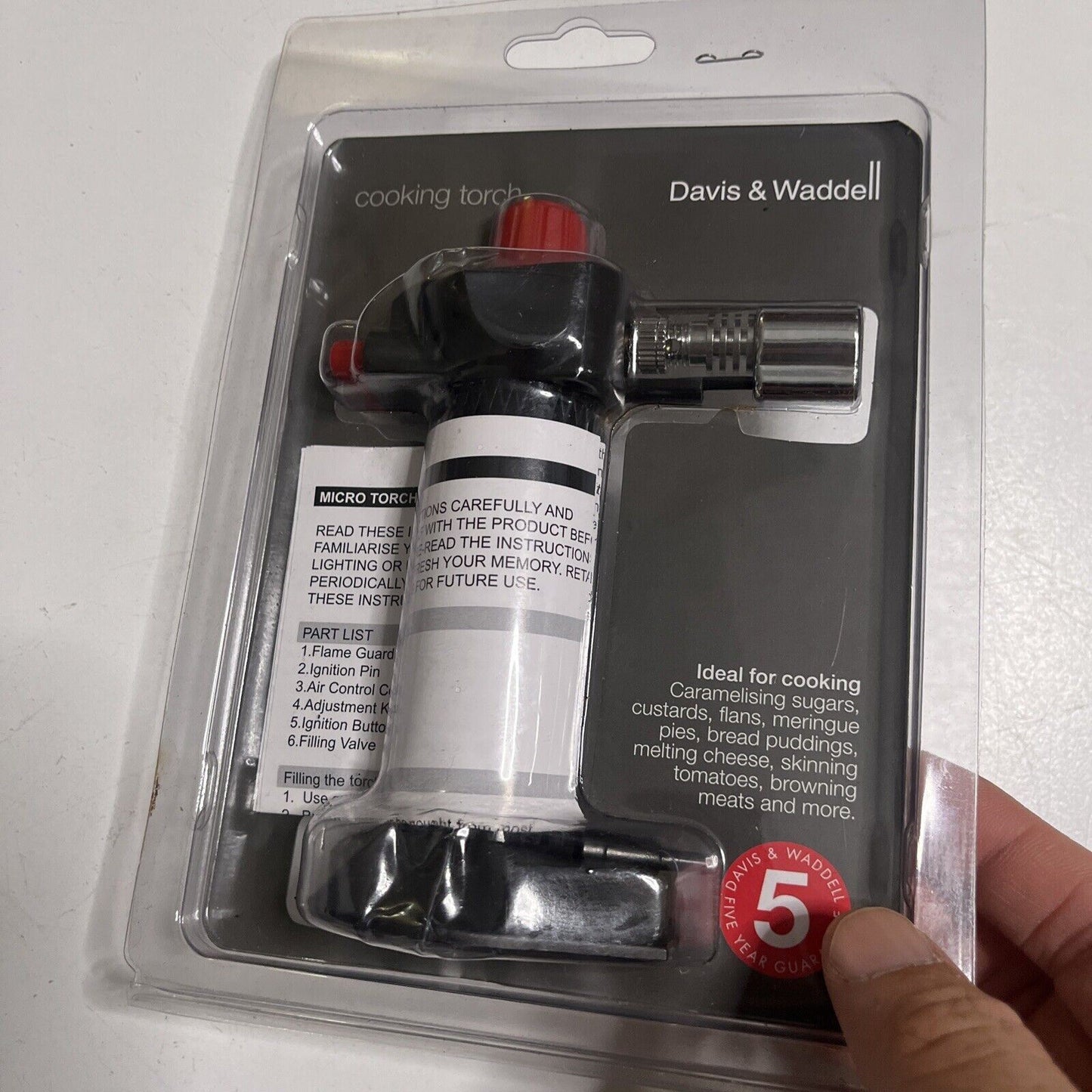 *New Sealed* Davis And Waddell Essentials Cooking Torch