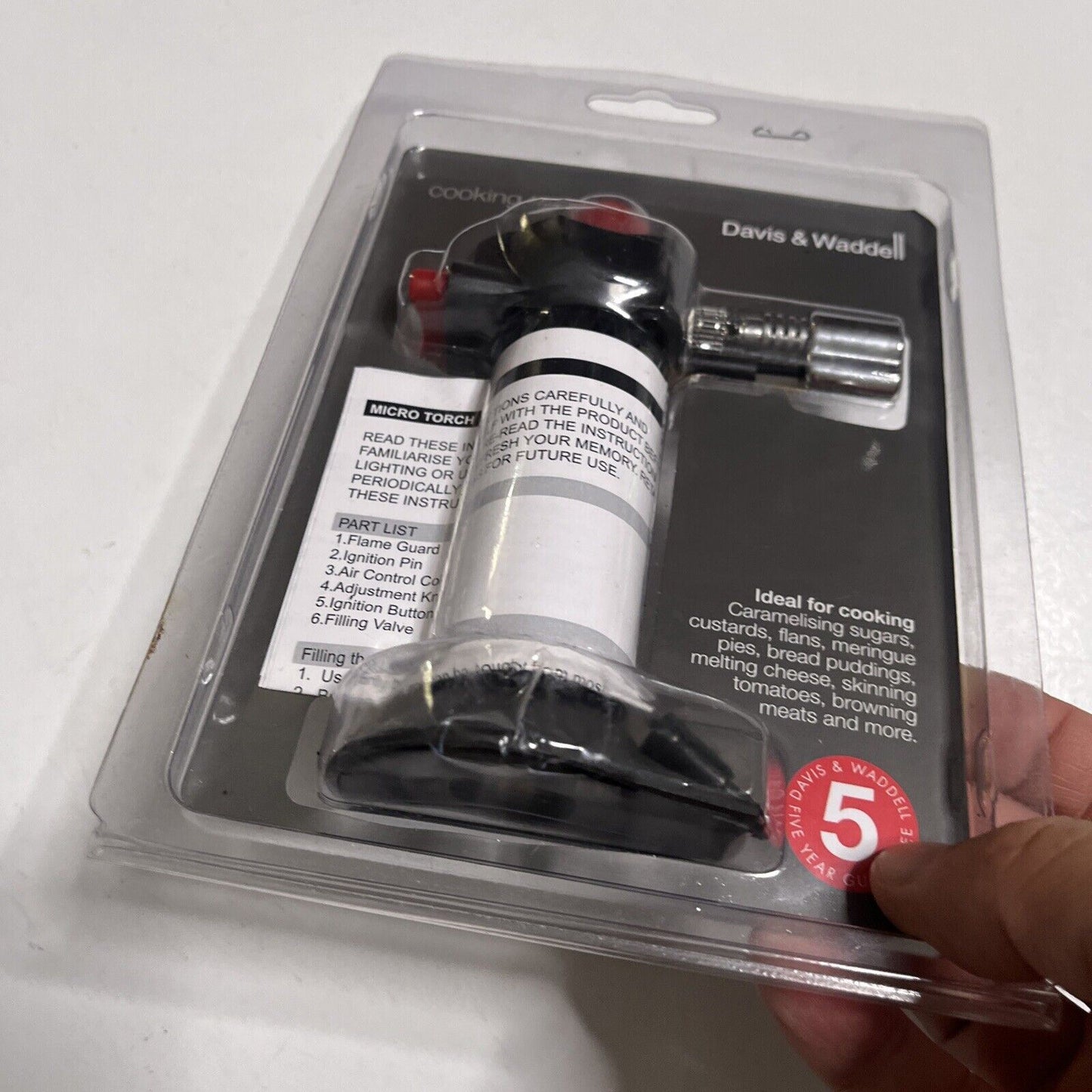 *New Sealed* Davis And Waddell Essentials Cooking Torch