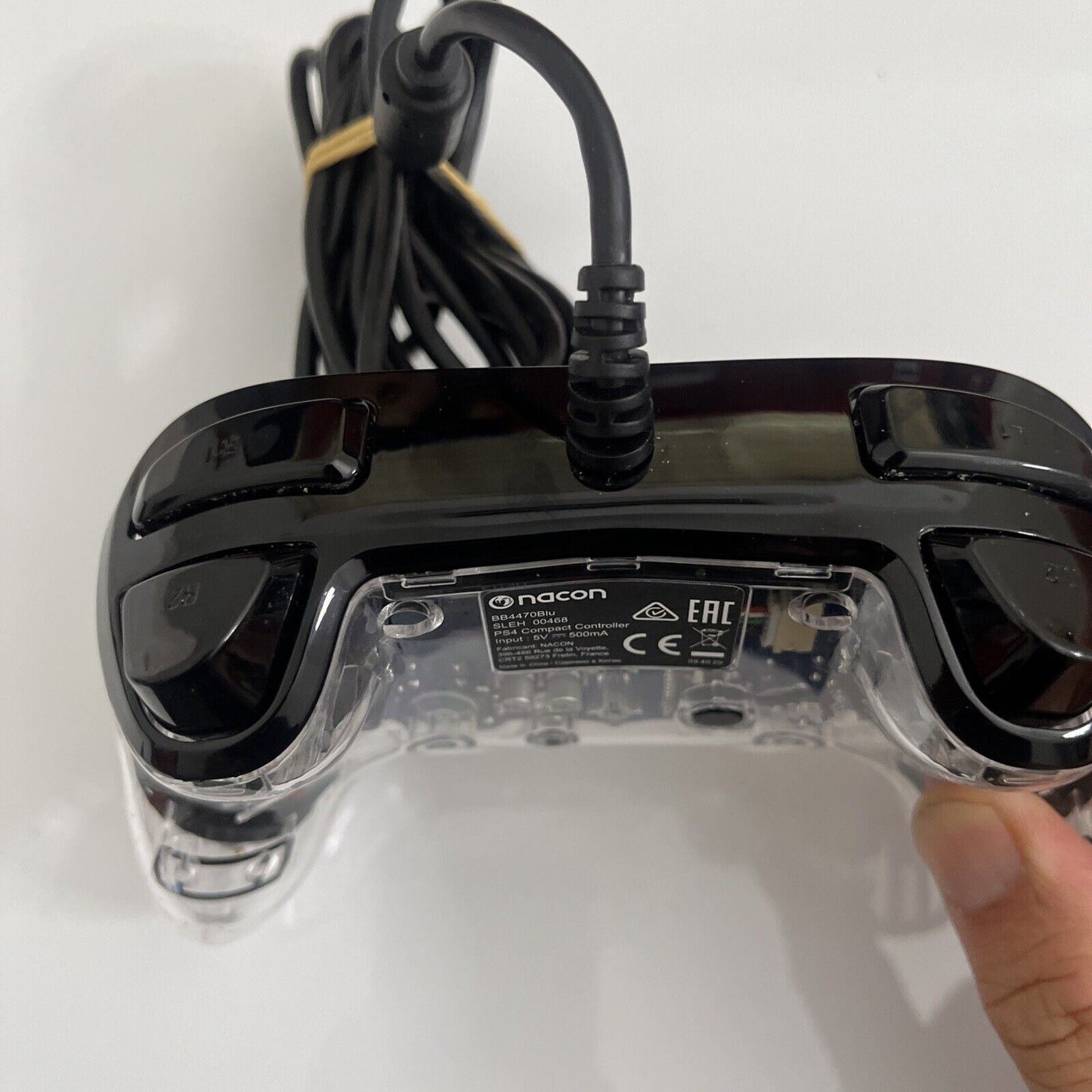 Nacon PS4 Compact Controller USB Clear Transparent BB4470Blu SLEH 00468