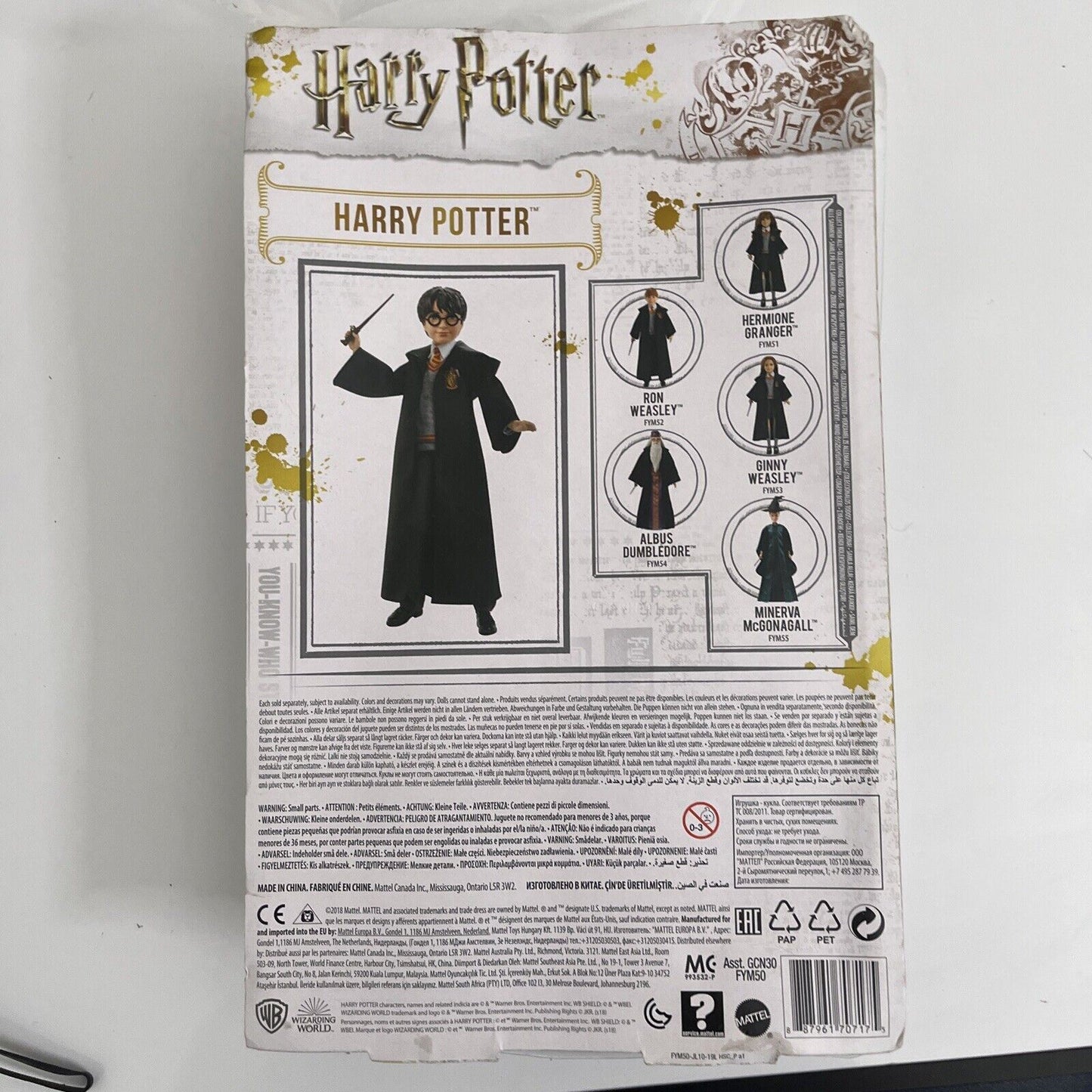 HARRY POTTER Poseable Collectible 10" Doll Action Figure w/ Robe MATTEL 2018