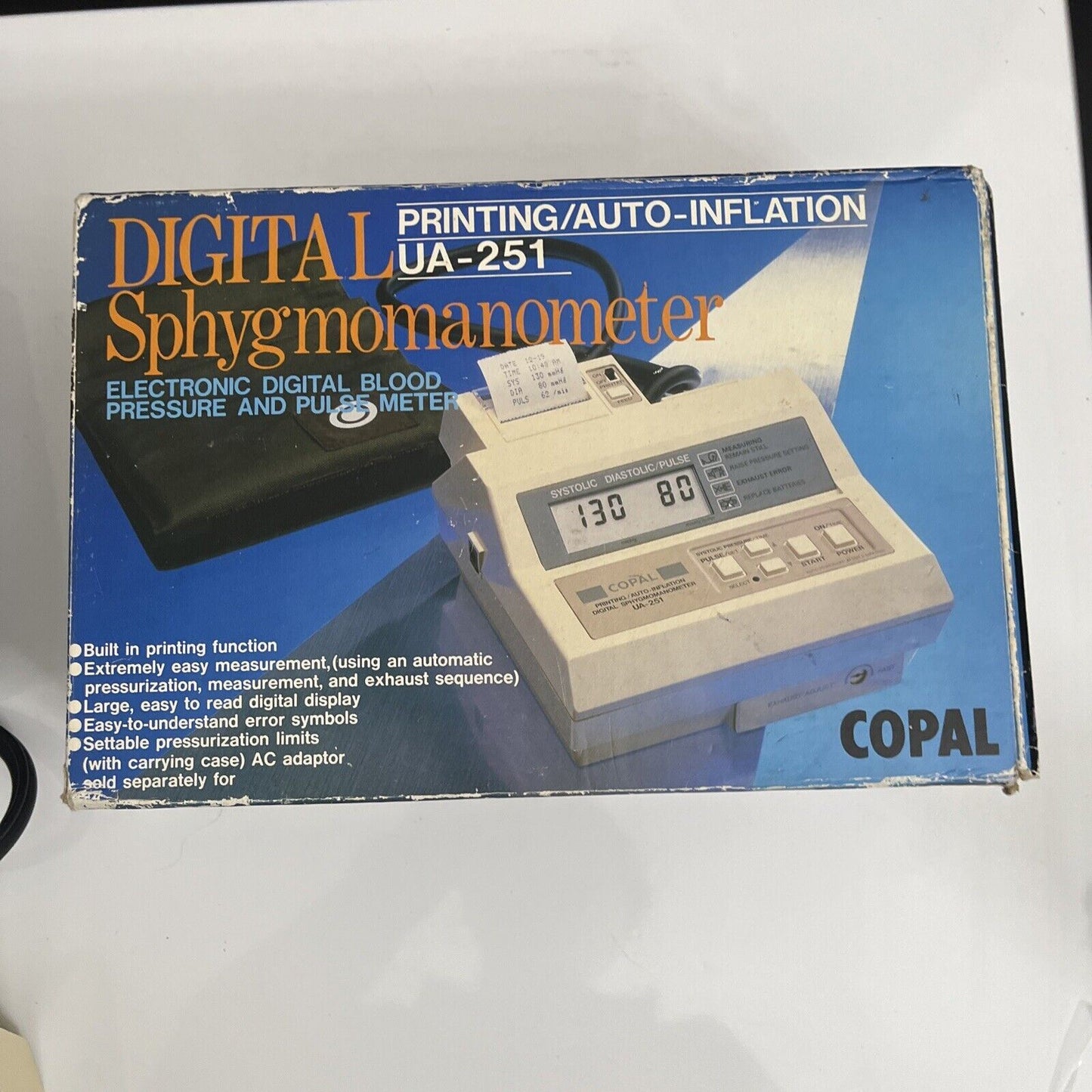 Copal Digital Sphgmomanometer Blood Pressure Monitor Printer UA-251