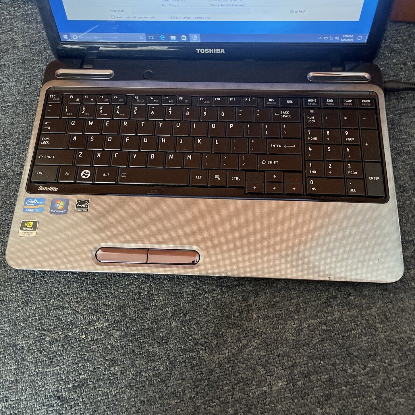 Toshiba Satellite L750 Laptop i3-2310M 2.1Ghz 4gb RAM 15.6" 500gb HDD