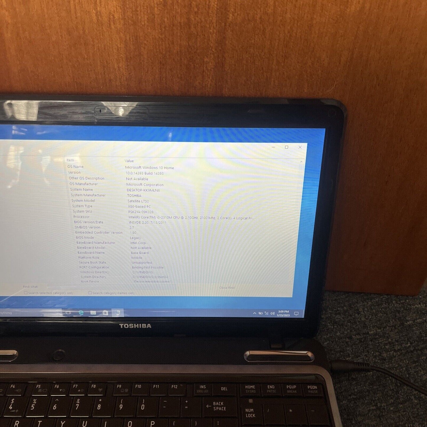 Toshiba Satellite L750 Laptop i3-2310M 2.1Ghz 4gb RAM 15.6" 500gb HDD
