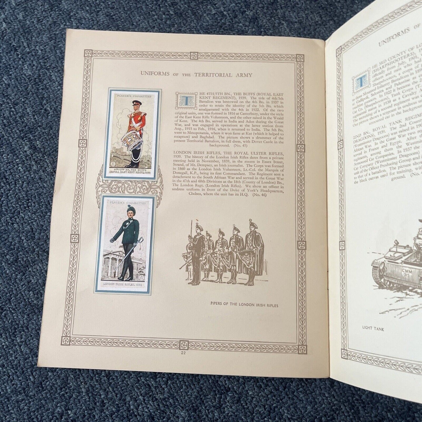 Vintage Uniforms of the Territorial Army by John Player & Sons