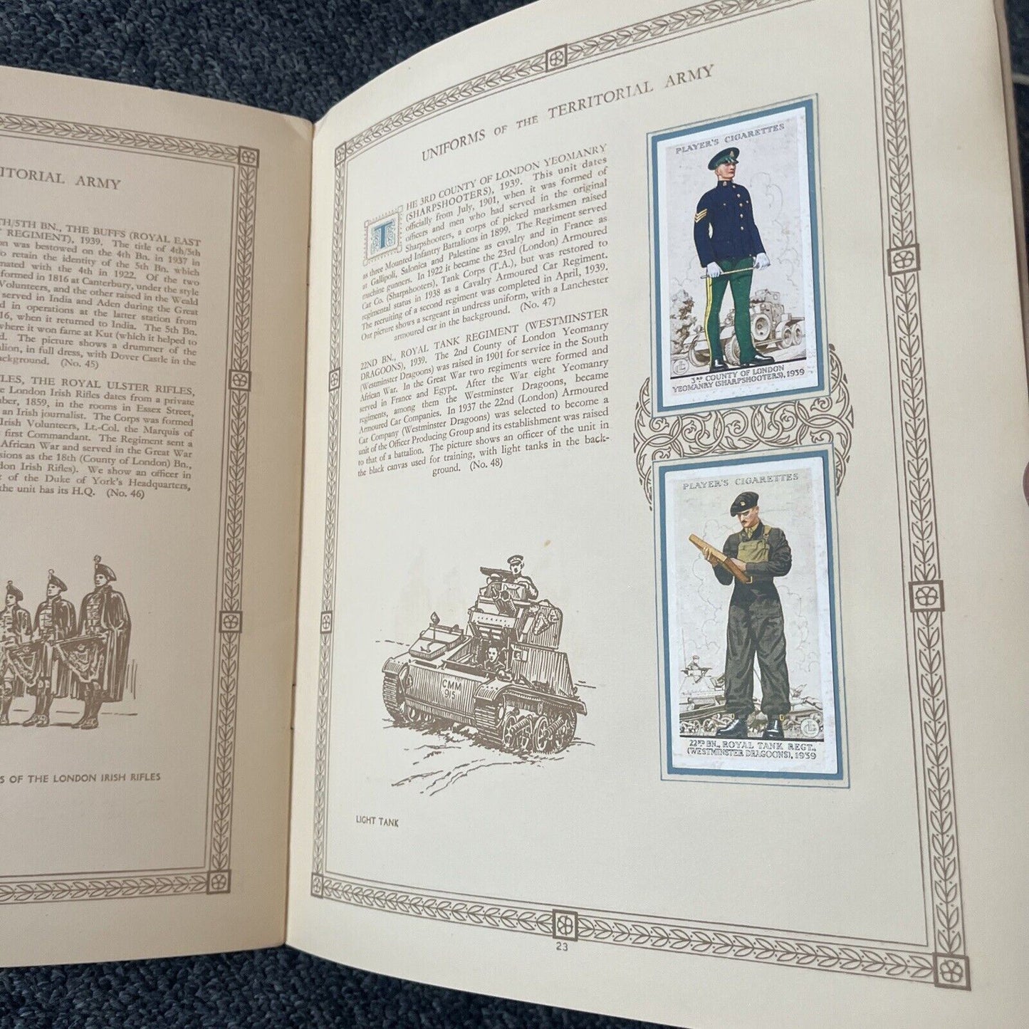 Vintage Uniforms of the Territorial Army by John Player & Sons