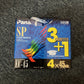 *New Sealed* 4x Panasonic VHS-C Compact Videocassette EC-45 Super Premium