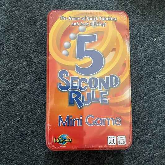 *New Sealed* 5 Second Rule Mini Board Game 04475TIN