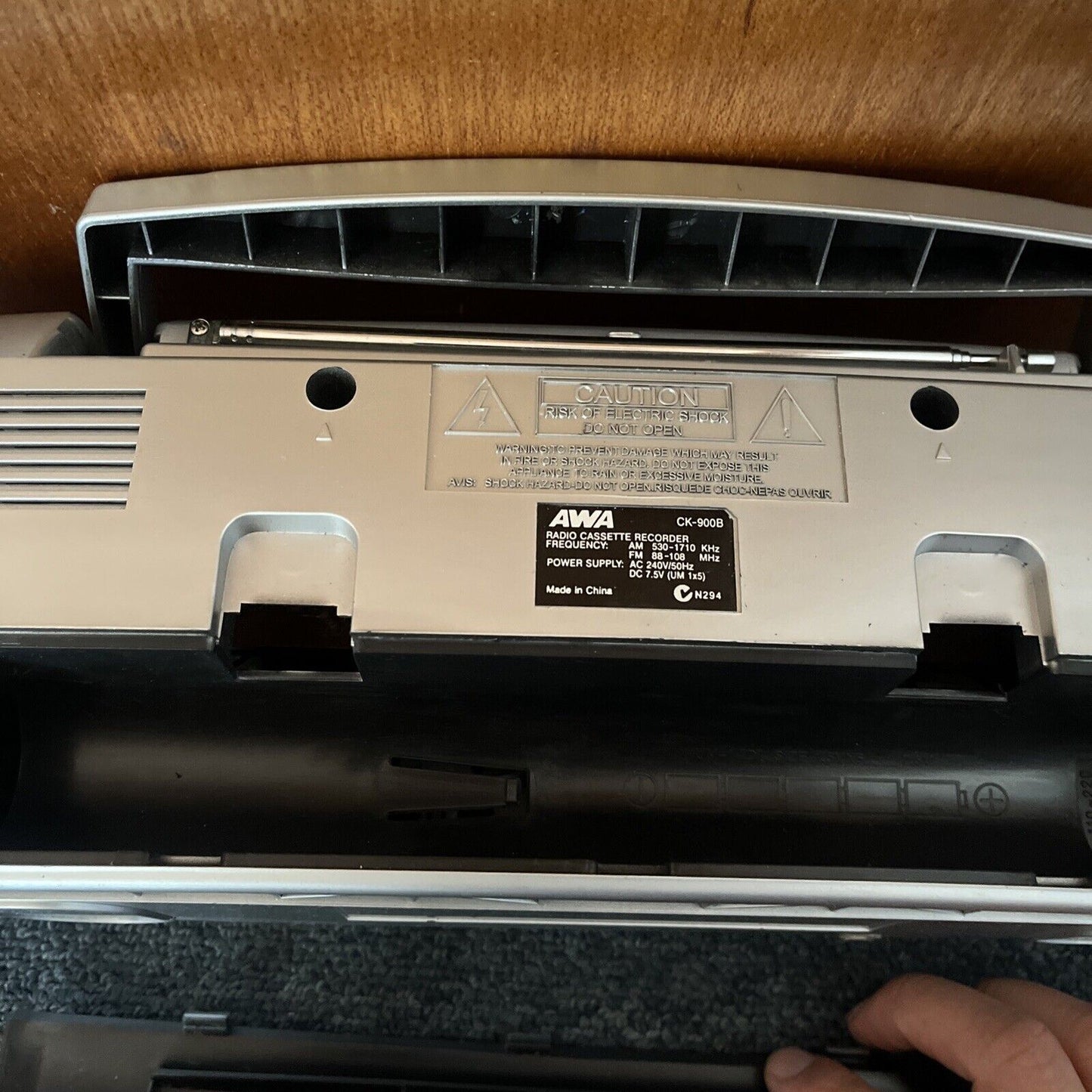 Awa Portable Radio Cassette Recorder CK-900B *plays slow. for parts or repair *