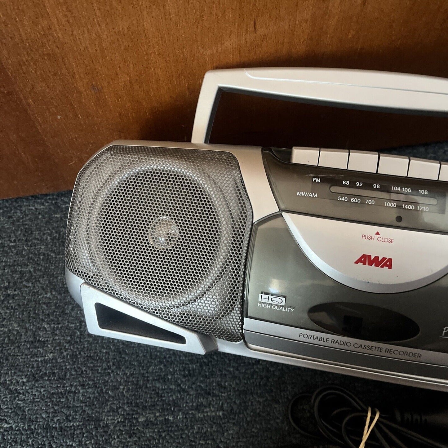 Awa Portable Radio Cassette Recorder CK-900B *plays slow. for parts or repair *