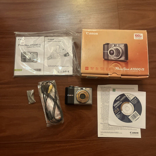 Canon PowerShot A1000 IS Digital Camera with Manual Box 10.0MP