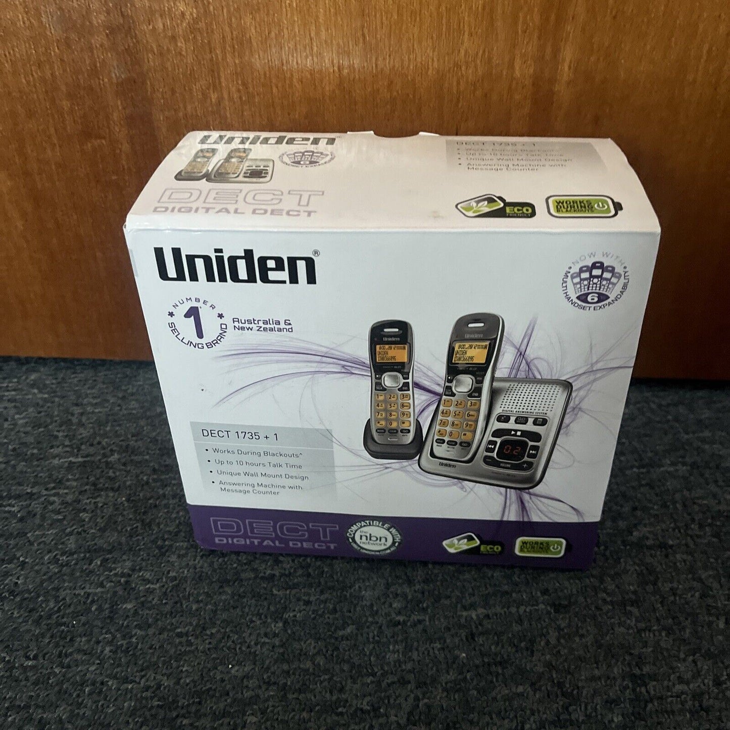 Uniden DECT1735+1 Cordless Telephone System - Silver 2x Handset *Never Used*